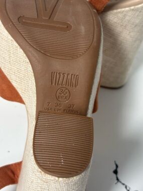 Vizzano Women's Rust Suede Wedge Sandals
